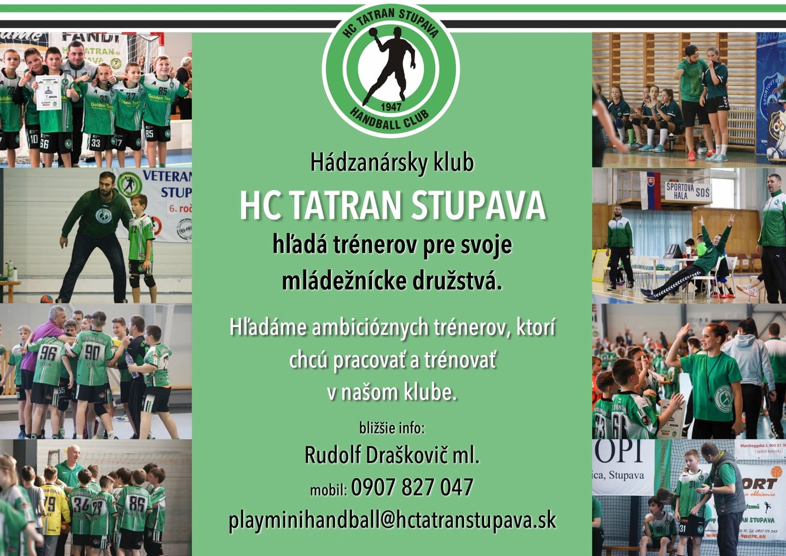 HC Tatran Stupava hľadá hádzanárskych trénerov a trénerky
