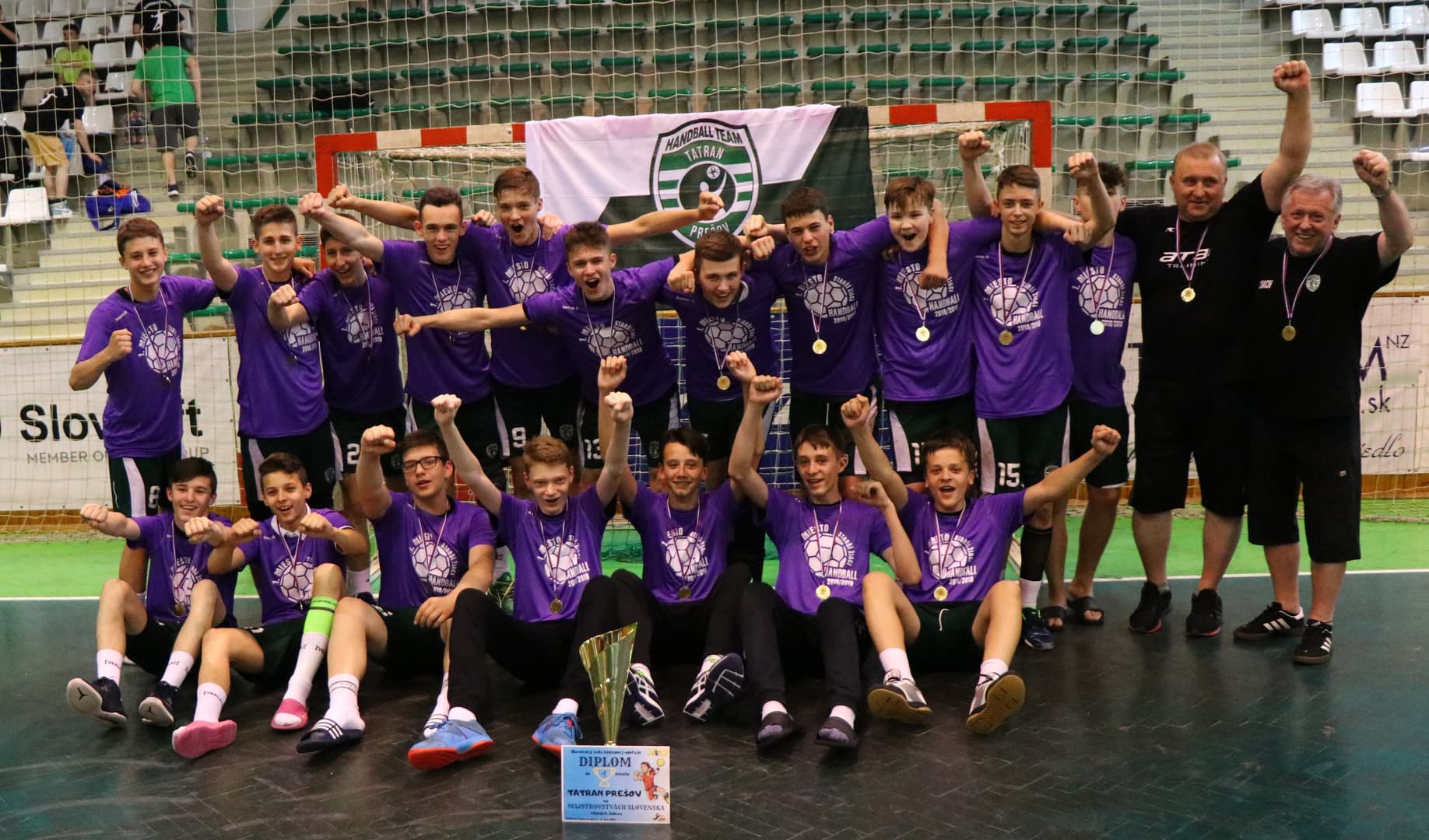 Majstrami Slovenska v kategórii starších žiakov hráči Tatran Prešov