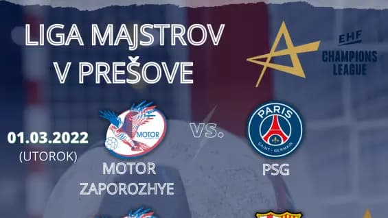 V Prešove zápasy Ligy majstrov, príde PSG i Barcelona