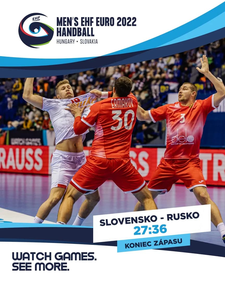 EHF EURO 2022: Trpká rozlúčka Slovákov so šampionátom, Rusi boli nad ich sily