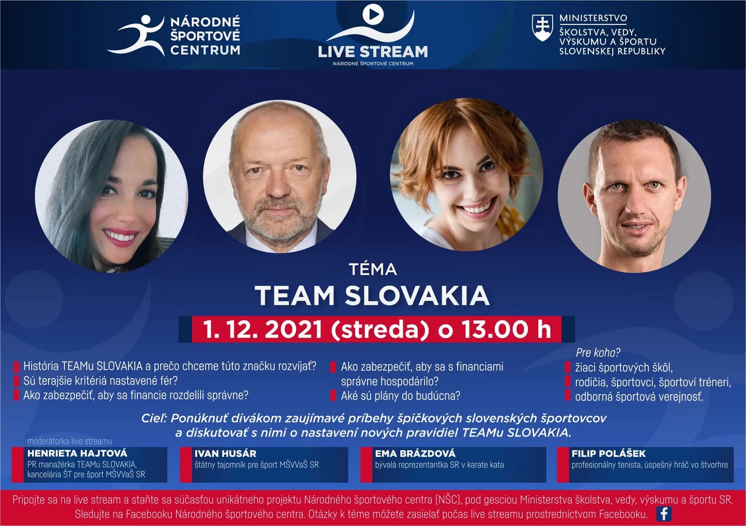 NŠC organizuje diskusiu na tému Team Slovakia